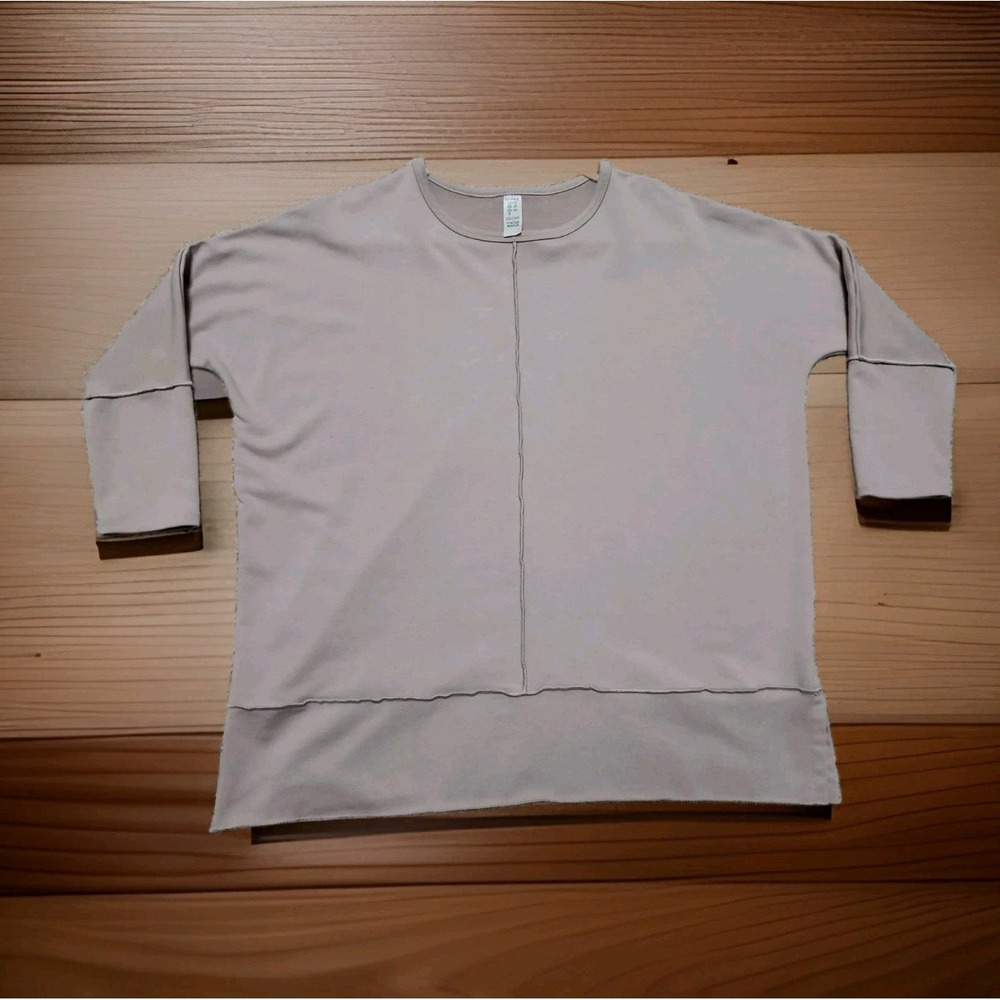 Spanx Perfect Length Dolman Sleeve Top Dusty Pink Taupe Small Pullover Blouse